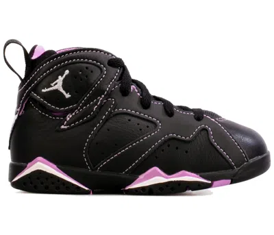 Pre-owned Jordan 7 Retro Sneakers In Black/barely Grape/rush Fuchsia
