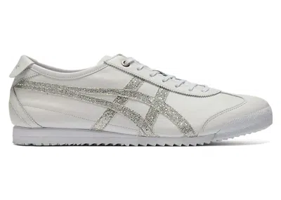 Pre-owned Asics Men's  Onitsuka Tiger Mexico 66 Sd Glitter Sneakers In White/pure Silver
