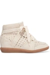 ISABEL MARANT Bobby suede wedge trainers