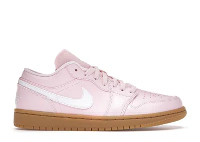 Pre-owned Jordan 1 Low Gum (women's) Sneakers In Arctic Pink/white/gum Light Brown