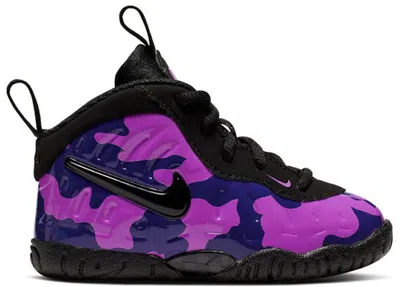 Pre-owned Nike Air Little Posite Pro Purple Camo Sneakers In Black/court Purple/hyper Violet In Multi