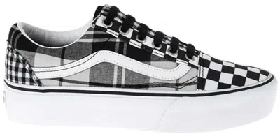 Pre-owned Vans Old Skool Platform Plaid Checkerboard (women's) Sneakers In Black/true White In Multi