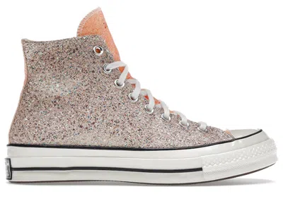 Pre-owned Converse Men's  Chuck Taylor All Star 70 Hi Jw Anderson Glitter Pink Orange Sneakers In Nasturtium/eg