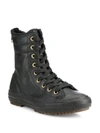 CONVERSE Chuck Taylor Hi-Rise Leather & Faux Fur Boots