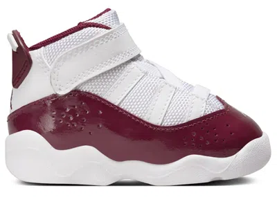 Pre-owned Jordan 6 Rings Sneakers In White/team Red