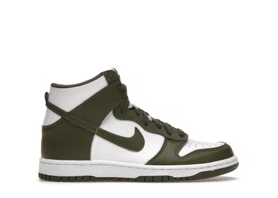 Pre-owned Nike Dunk High Retro Sneakers In White/cargo Khaki In Multi
