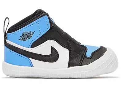 Pre-owned Jordan 1 Crib Bootie Unc Toe Sneakers In University Blue/black/white