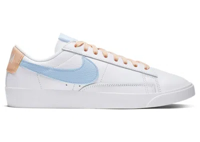 Pre-owned Nike Blazer Low Le (women's) Sneakers In White/psychic Blue/sunset Haze In Multi