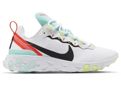 Pre-owned Nike React Element 55 Blue (women's) Sneakers In White/black In Multi