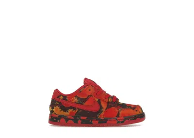 Pre-owned Nike Sb Dunk Low The Wizard Of oz Poppy Field Sneakers In Varsity Red/university Gold In Multi