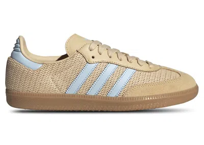 Pre-owned Adidas Originals Samba Og Sanda Strata (women's) Sneakers In Core Black/sand Strata/sky Blue Tint
