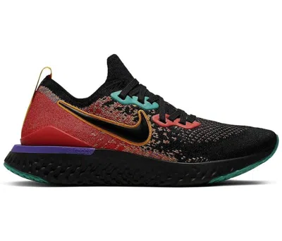 Pre-owned Nike Epic React Flyknit 2 (women's) Sneakers In Black/ember Glow/university Gold In Multi