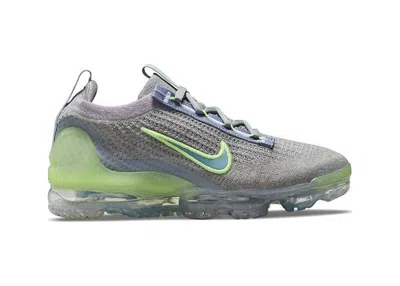 Pre-owned Nike Air Vapormax 2021 Liquid Lime Sneakers In Particle Grey/light Armoury Blue/light Liquid Lime
