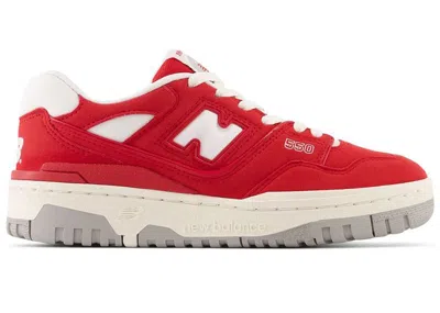 Pre-owned New Balance 550 Suede Sneakers In Team Red/white In Multi