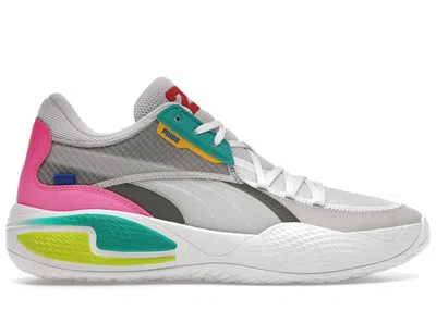 Pre-owned Puma Men's  Court Rider 2k Sneakers In White/beige/pink