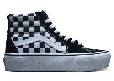 Pre-owned Vans Sk8hi Platform 2 (women's) Sneakers In Checkerboard/true White