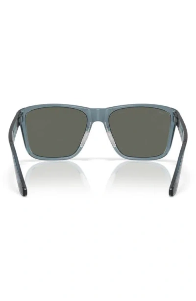 Costa Del Mar 59mm Polarized Rectangular Sunglasses In Green