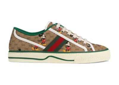Pre-owned Gucci 1977 Tennis X Disney (women's) Sneakers In Beige In Sand