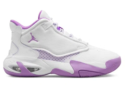 Pre-owned Jordan Max Aura 4 Sneakers In White/barely Grape/rush Fuchsia