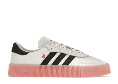 Pre-owned Adidas Originals Sambarose Valentine (women's) Sneakers In Cloud White/core Black/glory Pink