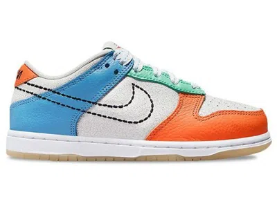 Pre-owned Nike Dunk Low  101 Sneakers In White/safety Orange/green Glow In Multi