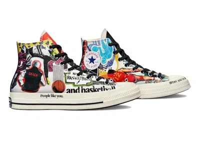 Pre-owned Converse Men's  Chuck Taylor All Star 70 Hi Beat The World Sneakers In Egretblack In Multi