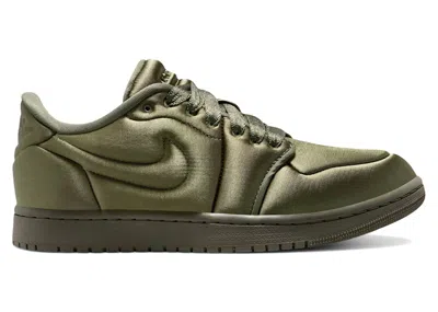 Pre-owned Jordan 1 Low Method Of Make Satin (women's) Sneakers In Medium Olive