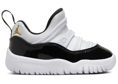 Pre-owned Jordan 11 Retro Little Flex Sneakers In White/black/metallic Gold In Multi