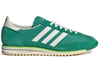 Pre-owned Adidas Originals Sl 72 Og (women's) Sneakers In Court Green/ivory/crystal Sand