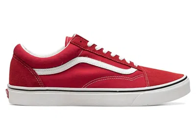 Pre-owned Vans Men's  Old Skool Sneakers In Racing Red/true White In Multi