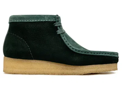 Pre-owned Clarks Originals Wallabee Boot (women's) Sneakers In Teal Combi/green