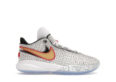 Pre-owned Nike Lebron 20 The Debut Sneakers In White/metallic Gold/black