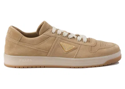 Pre-owned Prada Men's  Downtown Delavé Low Top Sneakers In Ecru