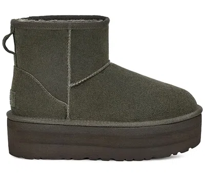 Pre-owned Ugg Classic Mini Platform Boot (women's) Sneakers In Forest Night