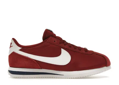 Pre-owned Nike Cortez White (women's) Sneakers In Team Red/obsidian In Multi