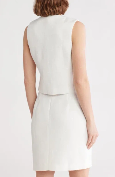 Calvin Klein Button-up Tweed Crop Vest