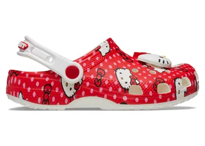 Pre-owned Crocs Classic Clog Hello Kitty Red Polka Dots Sneakers