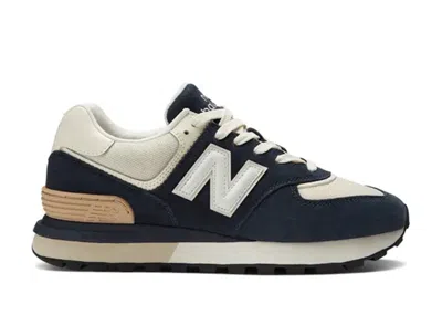 Pre-owned New Balance 574 Legacy Sneakers In Natural/indigo Angora In Purple