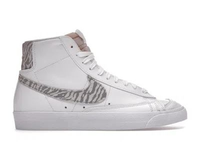 Pre-owned Nike Blazer Mid 77 Zebra (women's) Sneakers In White/black/particle Grey