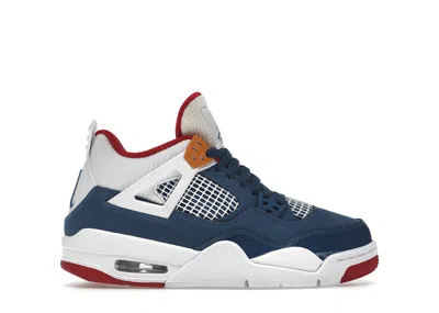 Pre-owned Jordan 4 Retro Messy Room Sneakers In French Blue/white/gym Red In Multi