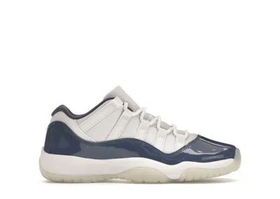 Pre-owned Jordan 11 Retro Low Sneakers In White/midnight Navy/diffused Blue In Multi