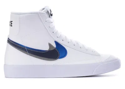 Pre-owned Nike Blazer Mid Next Nature Double Swoosh Sneakers In Summit In White/hyper Royal/summit White In Multi