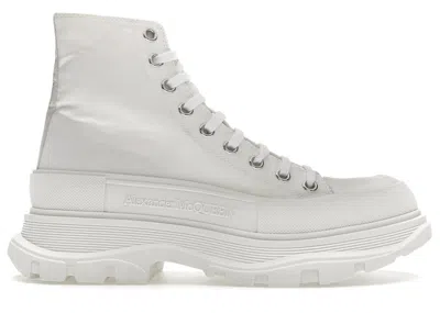 Pre-owned Alexander Mcqueen Men's  Tread Slick Boot Sneakers In White