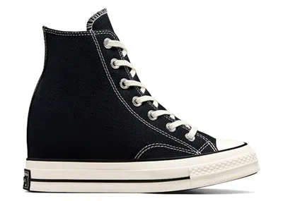 Pre-owned Converse Chuck 70 Wedge (women's) Sneakers In Black/egret/white