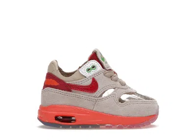 Pre-owned Nike Air Max 1 Clot Kiss Of Death (2021) Sneakers In Net/deep Red/orange Blaze