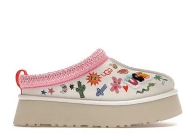 Pre-owned Ugg Tazz Slipper Humberto Cruz Pop Sketch (women's) Sneakers In White/pink In Multi