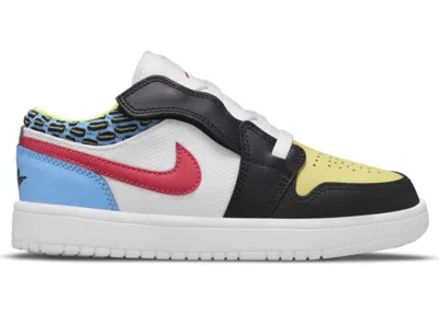 Pre-owned Jordan 1 Low Funky Patterns Sneakers In Black/white/coast In Multi