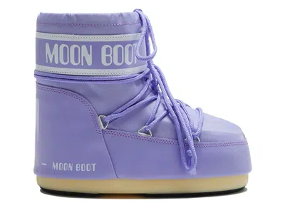 Pre-owned Moon Boot Icon Nylon Low Boot Sneakers In Lilac