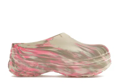 Pre-owned Adidas Originals Adifom Stan Smith Mule (women's) Sneakers In Sand/silver Pebble/lucid Pink In Multi