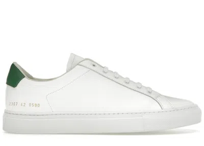 Pre-owned Common Projects Men's  Retro Low Sneakers In White/green